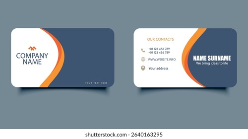 Visit card vector. Suitable for corporate identity and branding.