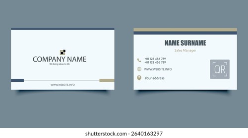 Visit card vector. Suitable for corporate identity and branding.