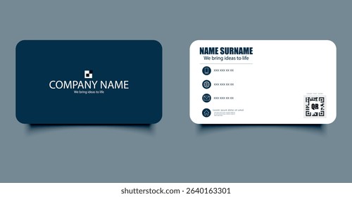 Visit card vector. Suitable for corporate identity and branding.