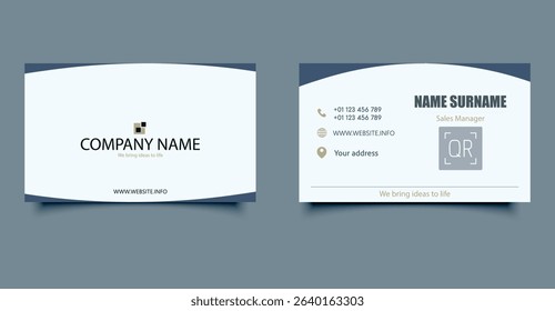 Visit card vector. Suitable for corporate identity and branding.