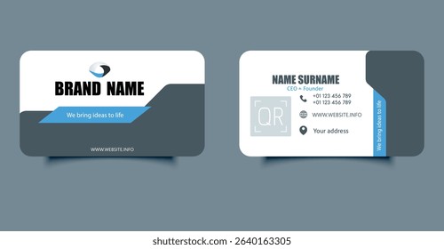 Visit card vector. Suitable for corporate identity and branding.