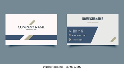 Visit card vector. Suitable for corporate identity and branding.