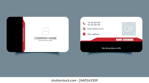 Visit card vector. Suitable for corporate identity and branding.