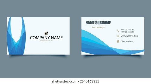 Visit card vector. Suitable for corporate identity and branding.