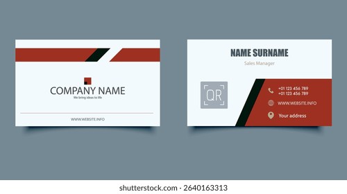 Visit card vector. Suitable for corporate identity and branding.