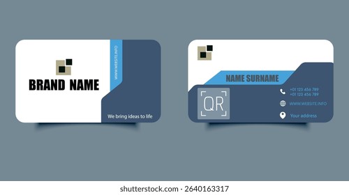 Visit card vector. Suitable for corporate identity and branding.