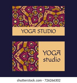 Visit card to yoga studio