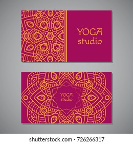 Visit card to yoga studio