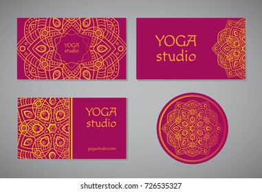 Visit card to yoga studio