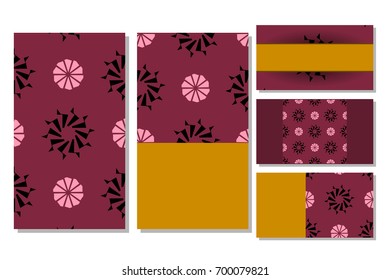 Visit cards set in arabic style. Vector illustration