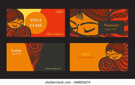 Visit cards for yoga class or studio