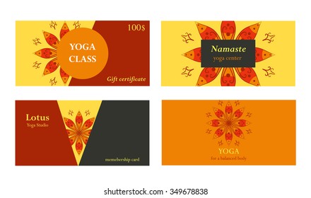 Visit cards for yoga class or studio