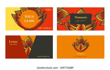 Visit cards for yoga class or studio