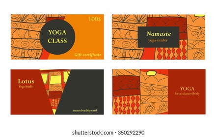 Visit cards for yoga class or studio