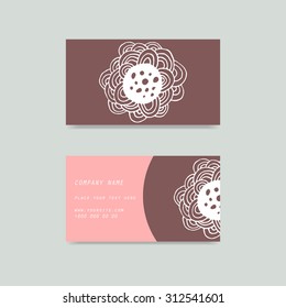 Visit or discount cards. Hand paint. Place for your text.