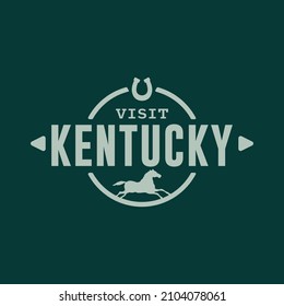 Visit Kentucky state USA, travel logo and icon