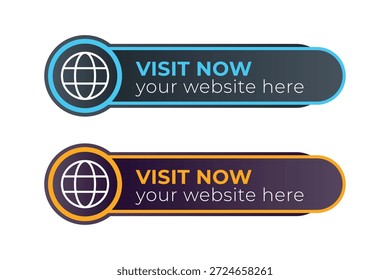 Visita ahora Botones de Web con icono de Web	