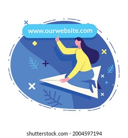 Visit our website illustration concept vector