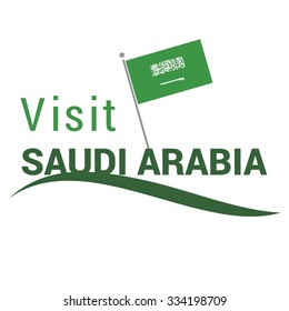 Visit Saudi Arabia. The Day of Saudi Arabia, Vector Saudi Arabian Independence Day Celebrating 12 November Celebration Card. Illustration