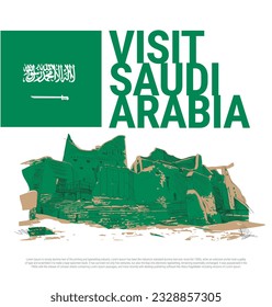 Visit Saudi Arabia Vector Banner 