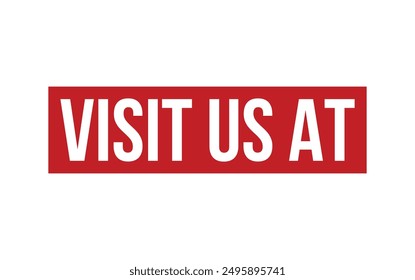 Visit Us At Stamp. Visit Us At Rubber grunge Stamp Seal