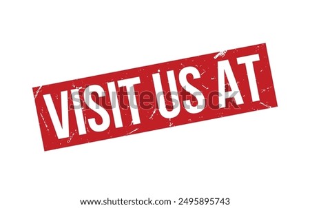 Visit Us At Stamp. Visit Us At Rubber grunge Stamp Seal