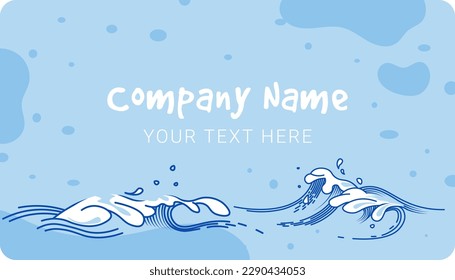 Visiting or business card with company name and your text, personalized content and copy space. Promotion and advertisement of organization or personal services specialist. Vector in flat style