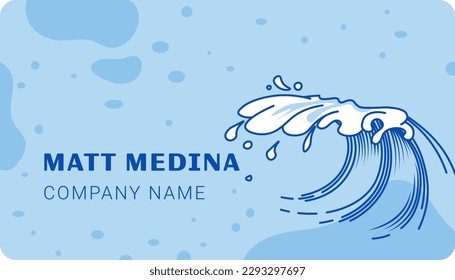 Visiting or business card with company name and representative information. Traveling and trips, vacation and tours for entertainment and fun. Weekends by sea resort or beach. Vector in flat style