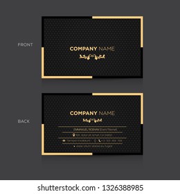 Visiting Card - Black & Gold