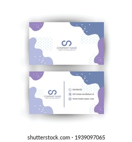 Visiting card, business card with abstract pattern, fait icon