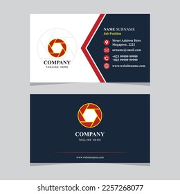 visiting card, business card colour red and blue dark vector
