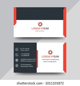 Visiting card, business card set with abstract pattern