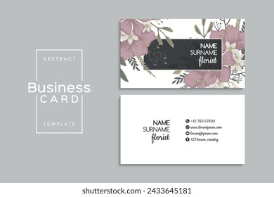 visiting card or business card set. Flyer template design.