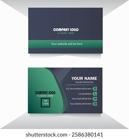 Visiting card for corporate print. Modern and simple business card template