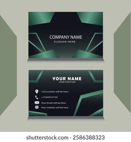 Visiting card for corporate print. Modern and simple business card template