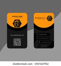 Visiting Card Design eps file (Orange and Black)
