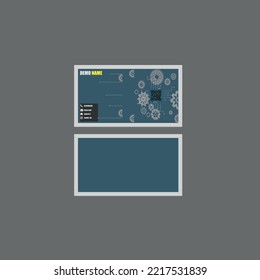 Visiting card design template. 