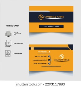 visiting card design vector and Free vector business card set creative, clean business card template