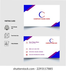 visiting card design vector and Free vector business card set creative, clean business card template