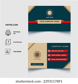 visiting card design vector and Free vector business card set creative, clean business card template