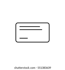 Visiting card icon.