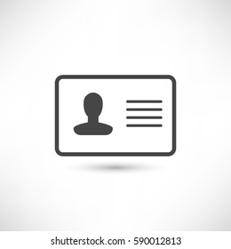 Visiting Card Icon in simply outline design. EPS10 vector.