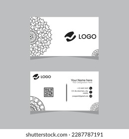 Visiting card with mandala design