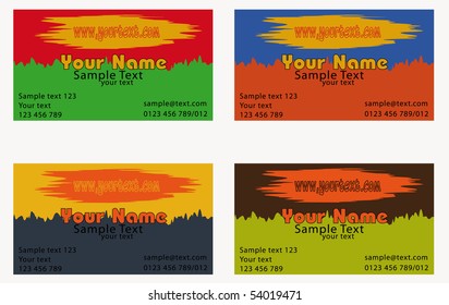 Visiting card paint color