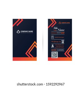 Visiting Card - Red & black