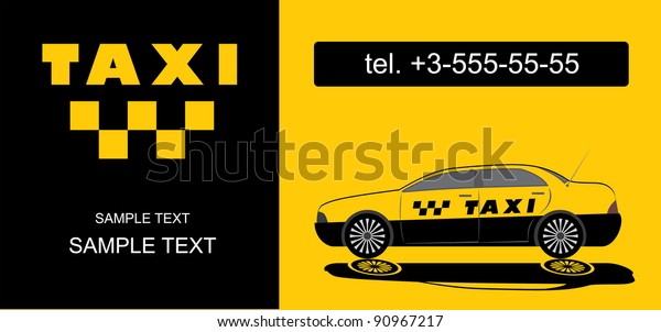 visiting card taxi driver,\
vector