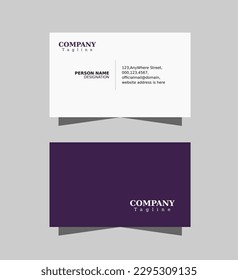 Visiting card template design or simple business card or professional minimal business card template
