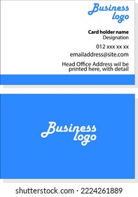 visiting card template high quality, asthetic design , quality card , premium look, vector fiile green blue, shades