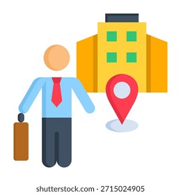 Besuchssymbol Flachbild-Vektorgrafik