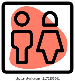 Sala de visitas con parejas en el logotipo de stickman